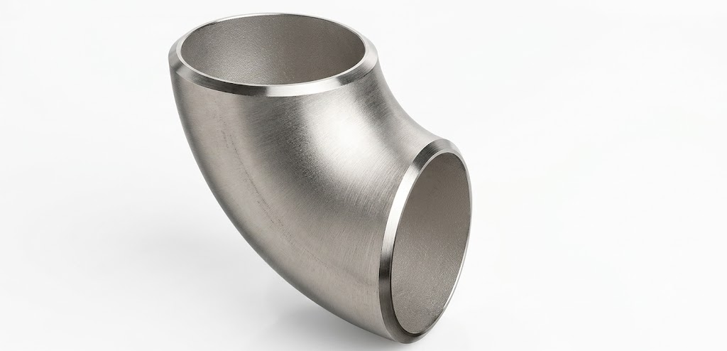 Polished stainless steel 90-degree pipe elbow fittings